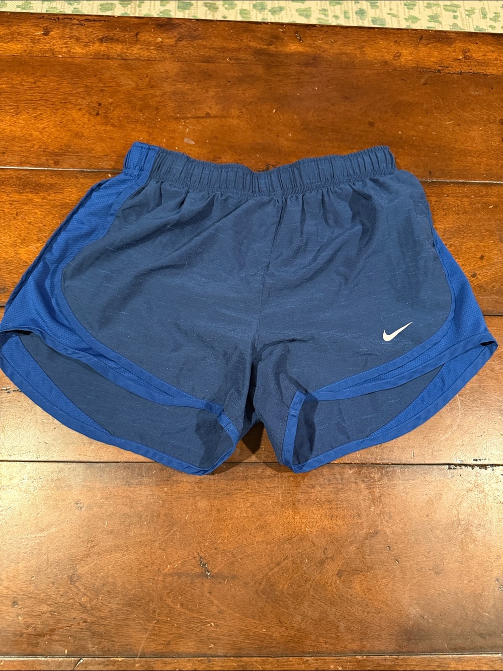 Nike Women's Navy and Royal Blue Athletic Running Shorts